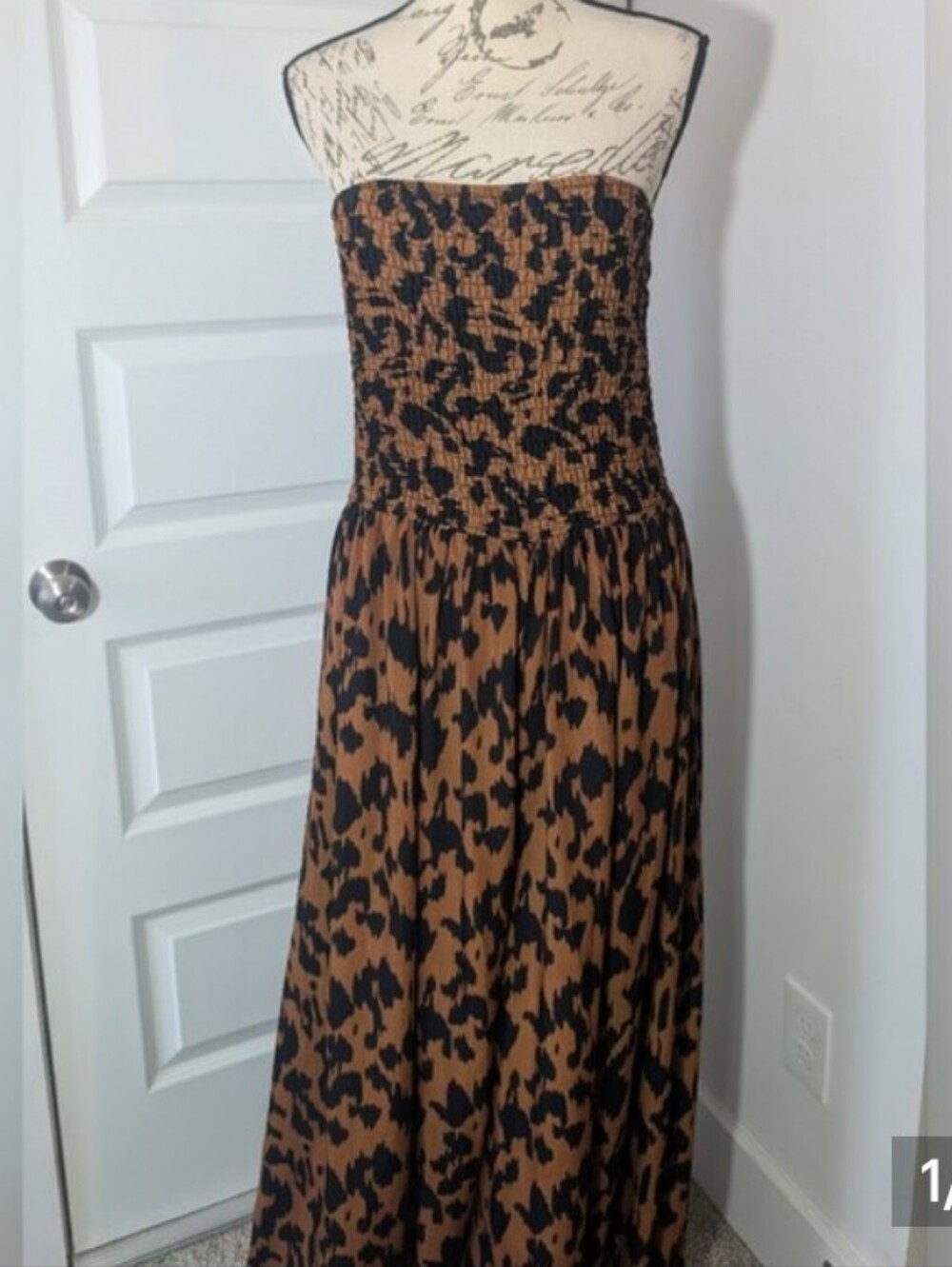 Fashion Nova Smocked Strapless Animal Print Jumper EUC - Picture 2 of 6
